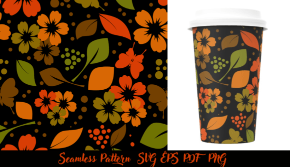 Autumn Floral Vector Seamless Pattern