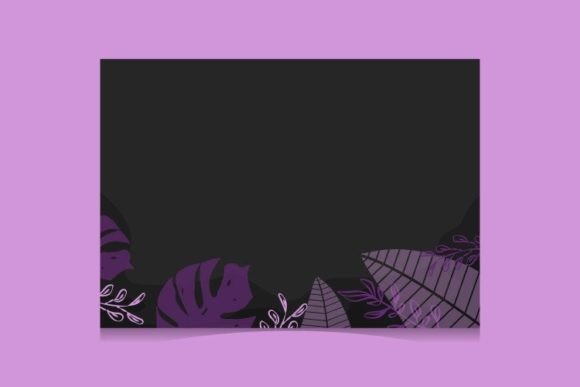 Blank Floral and Leaves Paper Template