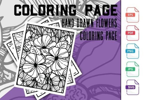 Busy Floral Coloring Page