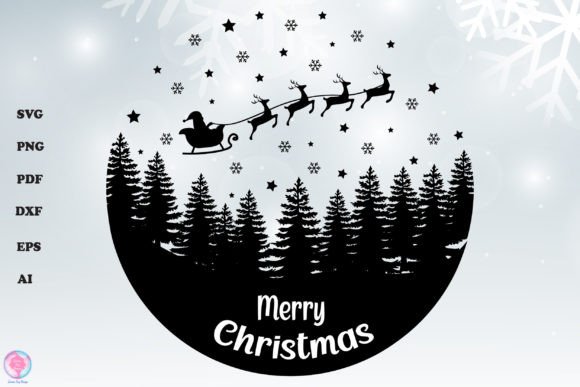 Christmas Round SVG: Merry Christmas SVG