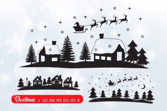 Christmas Scene SVG Bundle