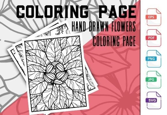 Coloring Page Mandala Coloring Floral