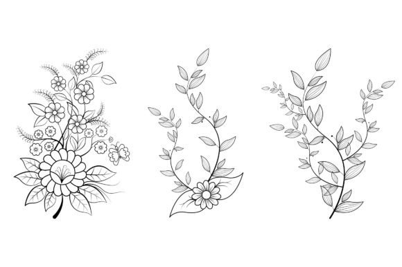 Floral Coloring Page Book for Kids V.7