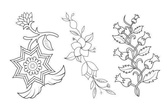 Floral Coloring Page Book for Kids V9
