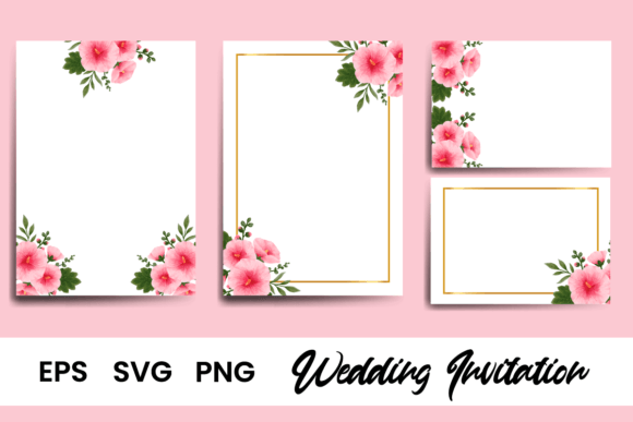 Floral Frame Wedding Invitation Template