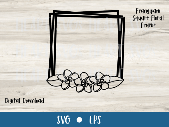 Frangipani Floral Square Frame