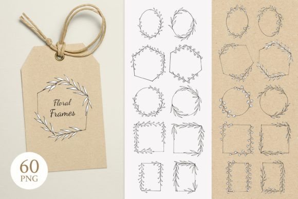 Hand Drawn Floral Frames