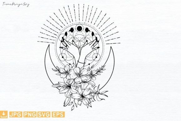 Magic Moon, Crescent Moon Floral