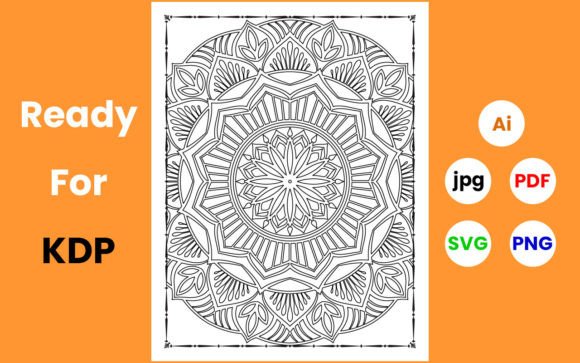 Mandala Floral Coloring Page Adults KDP