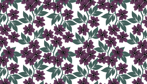 Purple Floral Ornament Seamless Pattern