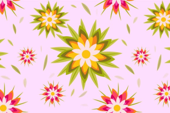 Seamless Floral Vector Pattern 06